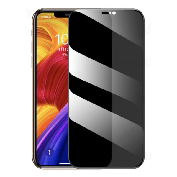 3-PACK iPhone XR Skärmskydd Anti-Spy HD 0,3mm Svart