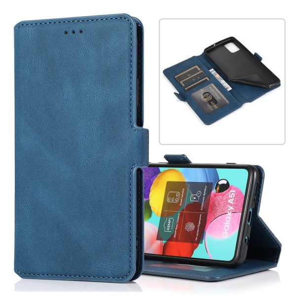 Samsung Galaxy A41 - Stilfuldt Wallet etui Mörkblå