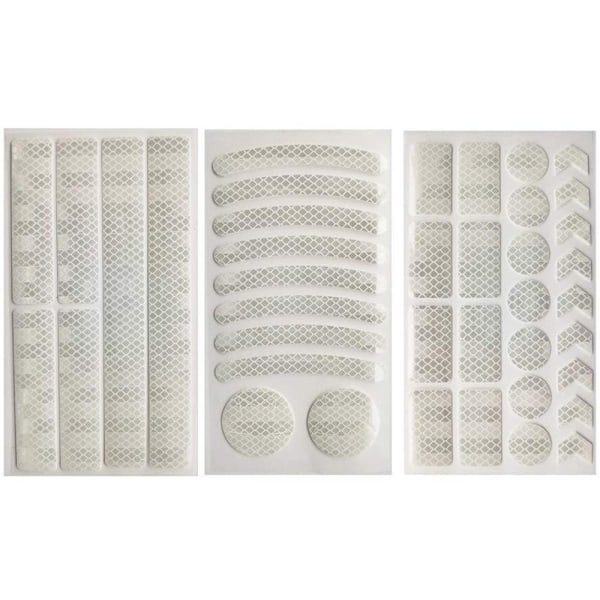 42-PACK Holdbare reflekterende strimler Forskellige former Gul