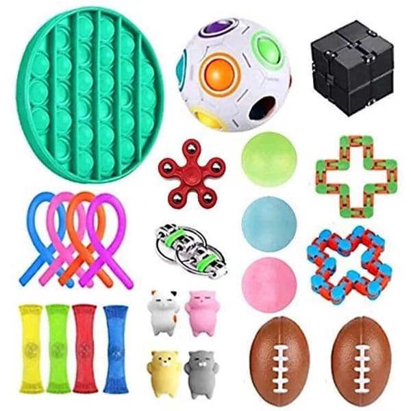 Effektfulla 16-Pack, 24-Pack Fidget Toy Pop It Simple Dimple 16-Pack