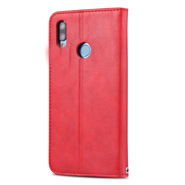 Huawei P Smart 2019 - Praktiskt Stilrent Plånboksfodral Röd