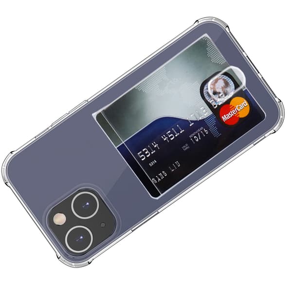 iPhone 15 Kepsfunktion & Kortfack Genomskinlig