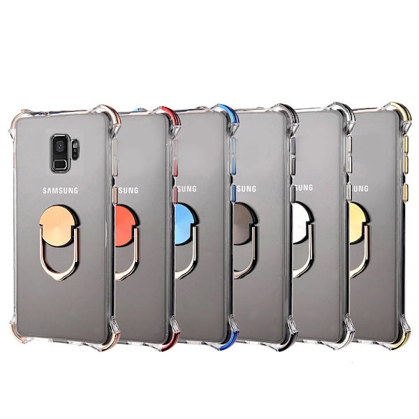 Skal med Ringhållare - Samsung Galaxy S9 Svart