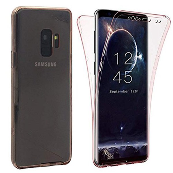 Samsung Galaxy A6 2018 Dubbelsidigt silikonfodral TOUCHFUNKTION Rosa