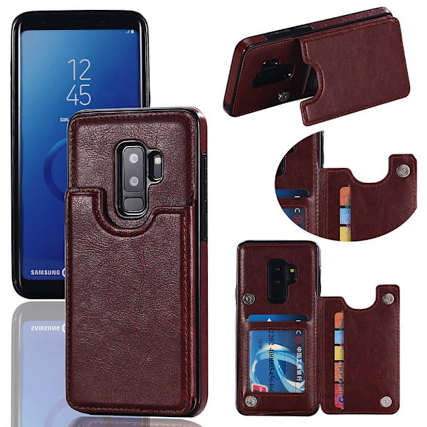 Samsung Galaxy S9+ - Elegant Plånboksskal Röd