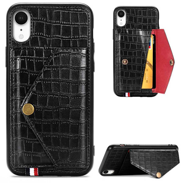 Skal med Korthållare - iPhone XR Blå Blå