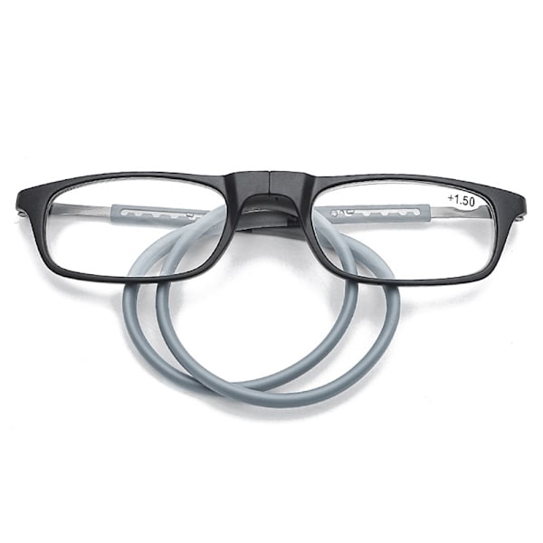Smarte Magnetiske Lesebriller med Snøre UNISEX Brun / Svart +2.5