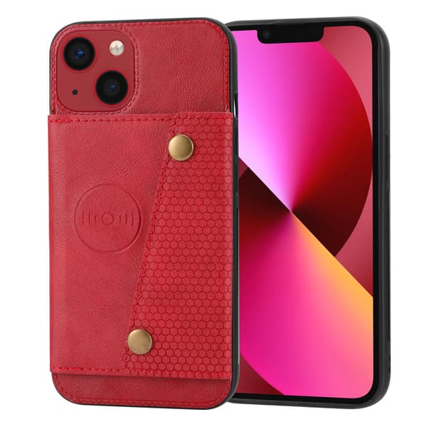 iPhone 14 - Stilsäkert FLOVEME Skal med Korthållare Grå