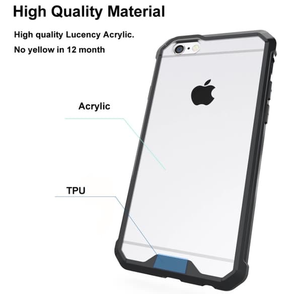 Elegant Hybridskal av LEMAN för iPhone 6/6S Grön