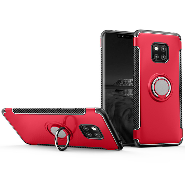 Elegant HYBRID-Skal med Ringhållare Till Mate 20 Pro Grå