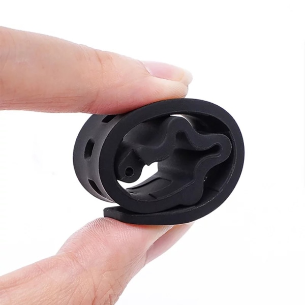 Stilrent Slittåligt Gummi Klockarmband Svart 22mm