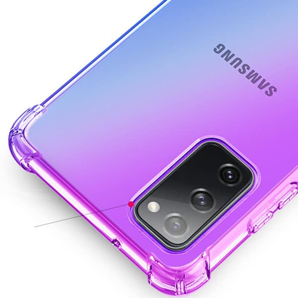Samsung Galaxy S20 FE - Stødabsorberende stilfuldt silikonecover Blå/Rosa