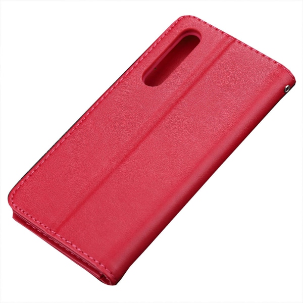 Beskyttende Smart Wallet etui fra Yazunshi - Huawei P30 Röd