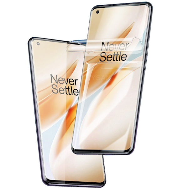 OnePlus 8 Pro 3-PACK Mjukt skärmskydd PET 9H 0,2 mm Transparent