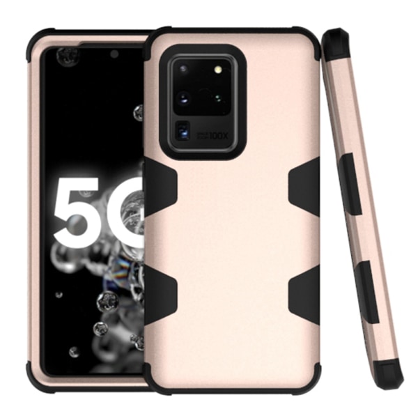 Stilsäkert Rugged Robot Skal - Samsung Galaxy S20 Ultra Rosa/Svart