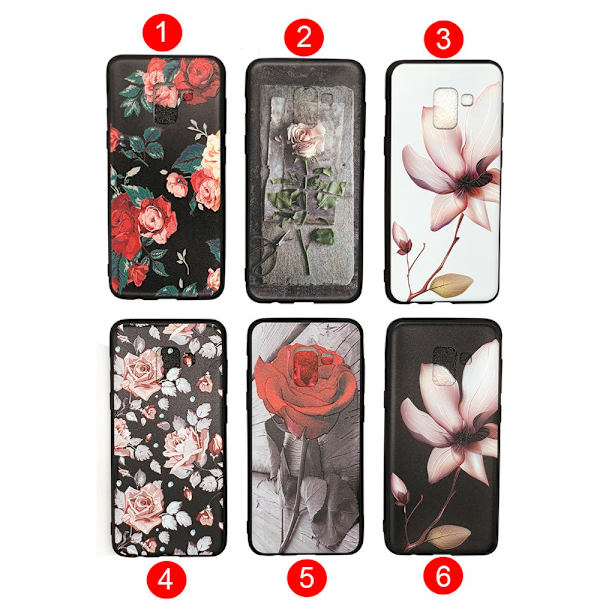 Blommiga skal för Samsung Galaxy A8 (2018) 2