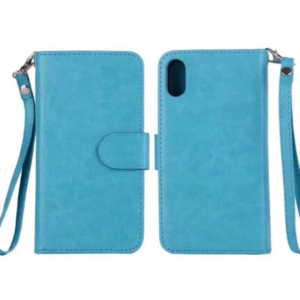 iPhone X/XS - Rymligt 9-Korts Plånboksfodral Sedelfack Vit
