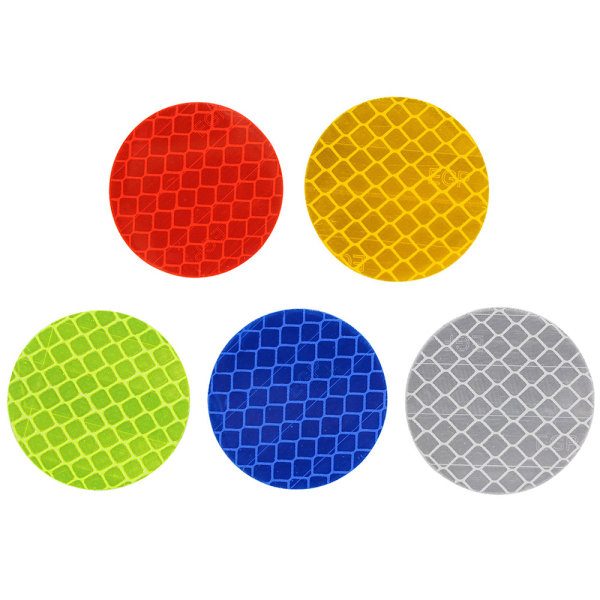 5-Pack Effektfull Reflekterande Cirkel Reflexer Blå