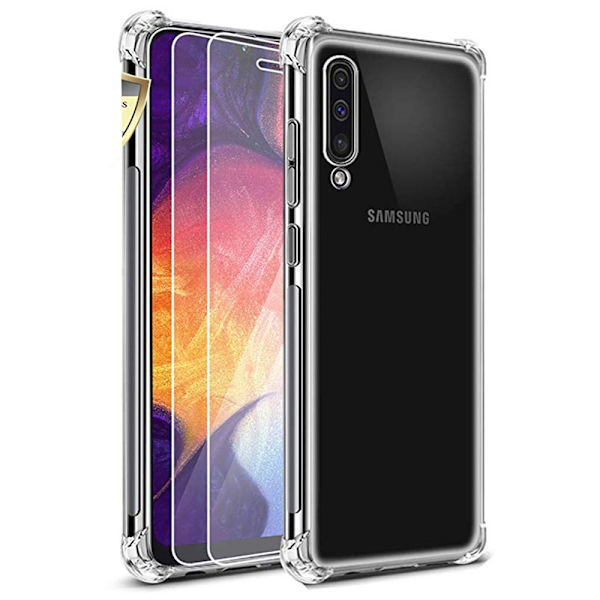 Stöttåligt Silikonskal (FLOVEME) - Samsung Galaxy A50 Transparent/Genomskinlig