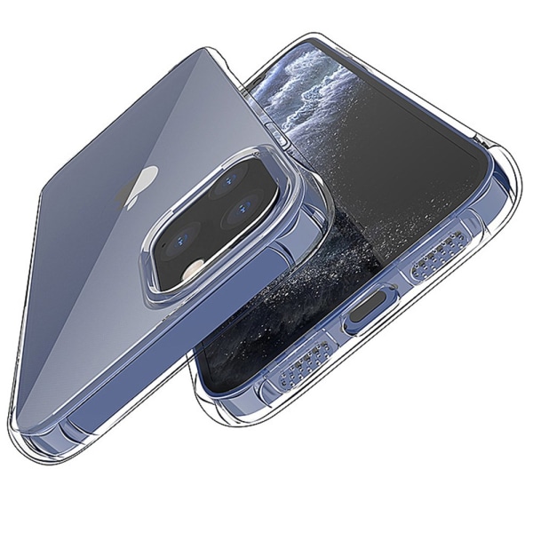 iPhone 15 Pro - Skyddande Stilrent Stötdämpande Silikonskal Transparent