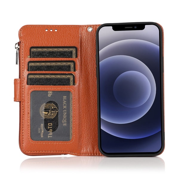 iPhone 12 - Elegant beskyttende lommebokdeksel Roséguld