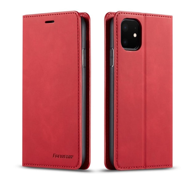 iPhone 12 Pro - Professionellt Effektfullt Plånboksfodral Röd
