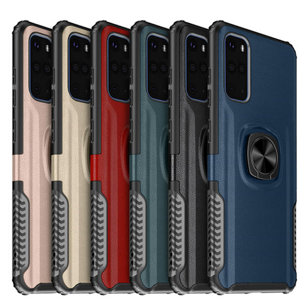 Samsung Galaxy S20 Plus - Skyddande Skal med Ringhållare Blå