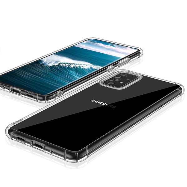 Samsung Galaxy A72 - Iskuja vaimentava suojakuori FLOVEME Transparent/Genomskinlig