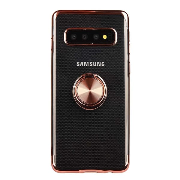 Samsung Galaxy S10 Plus - Skyddande Skal med Ringhållare Blå