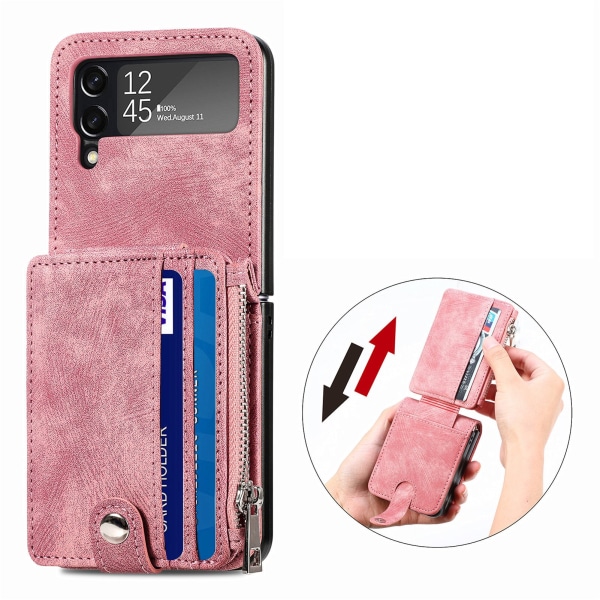 Samsung Galaxy Z Flip 3 - Praktisk deksel med lommebok Svart