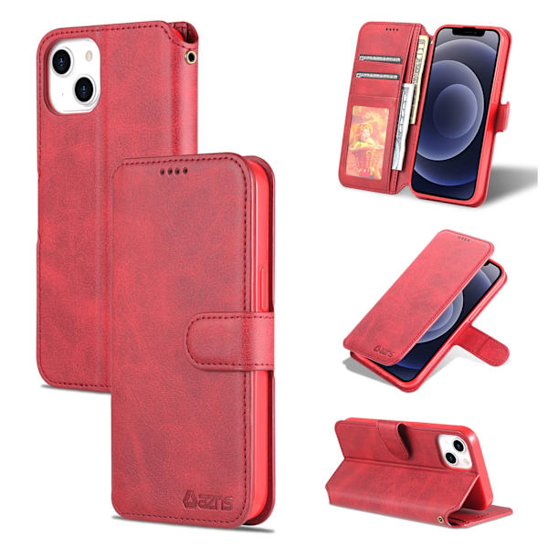 iPhone 14 Plus - Effektfullt Stilsäkert Plånboksfodral (AZNS) Blå