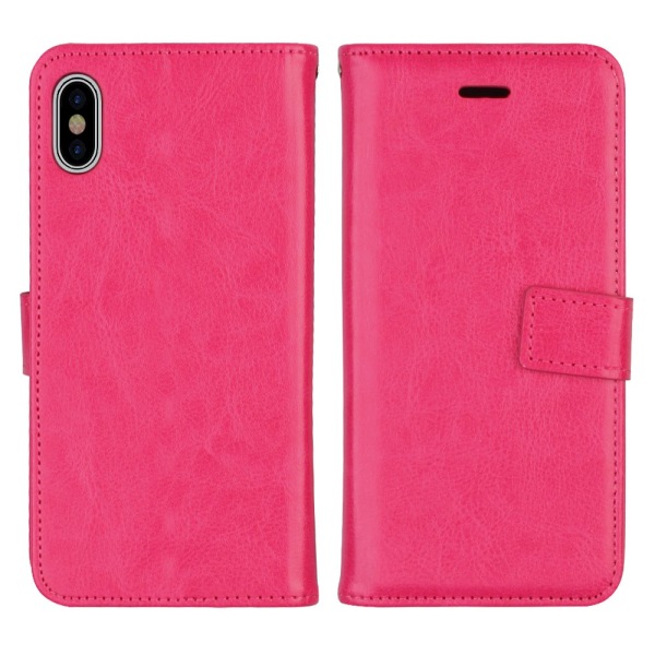 Stilrent Fodral plånbok och Magnetfunktion till iPhone X/XS Rosa Rosa