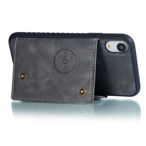 Skal med Kortfack - iPhone XR Ljusbrun Ljusbrun