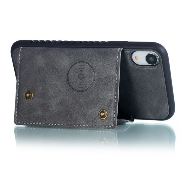 Skal med Kortfack - iPhone XR Svart Svart