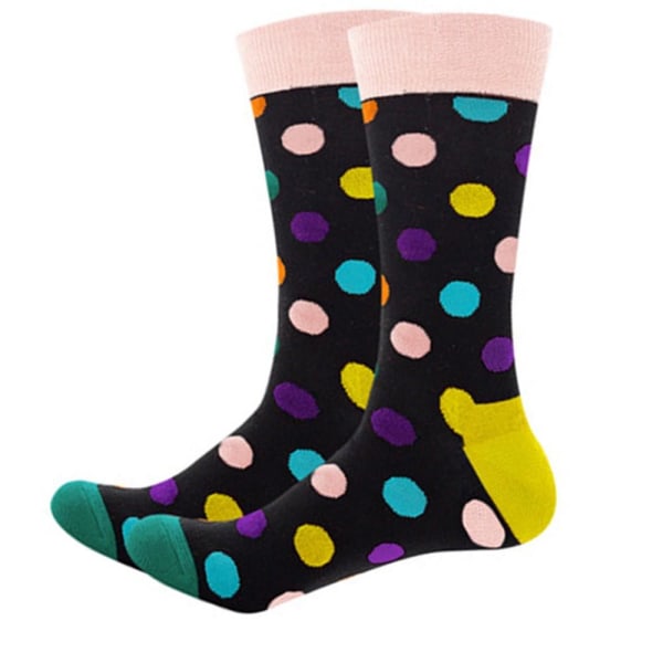 6 parin pehmeät mukavat värikkäät unisex-sukat Flerfärgad