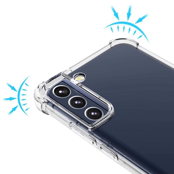 Samsung Galaxy S22 - Effektivt stødabsorberende silikonecover Blå/Rosa