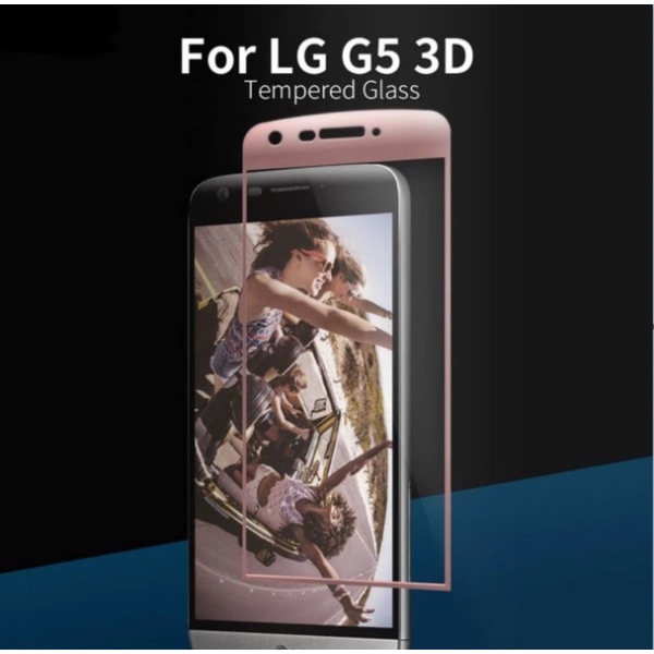 LG G5 - HeliGuard EXXO-Skärmskydd 3D (HD-Clear) Curved Rosa