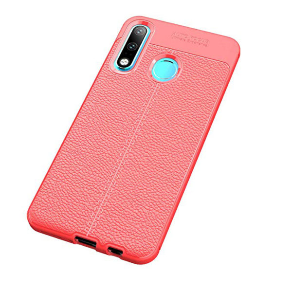 Huawei P30 Lite - Beskyttende, stilig silikondeksel (autofokus) Röd