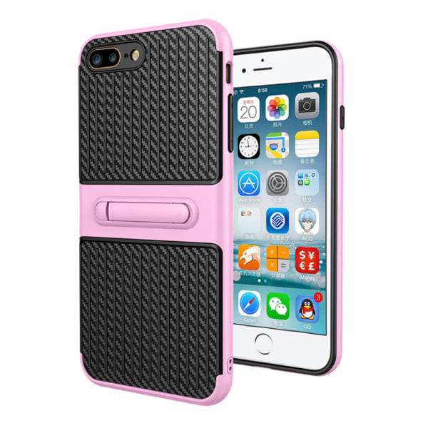 iPhone 8 Plus - Beskyttelsesdeksel med Kickstand fra LEMAN Rosa