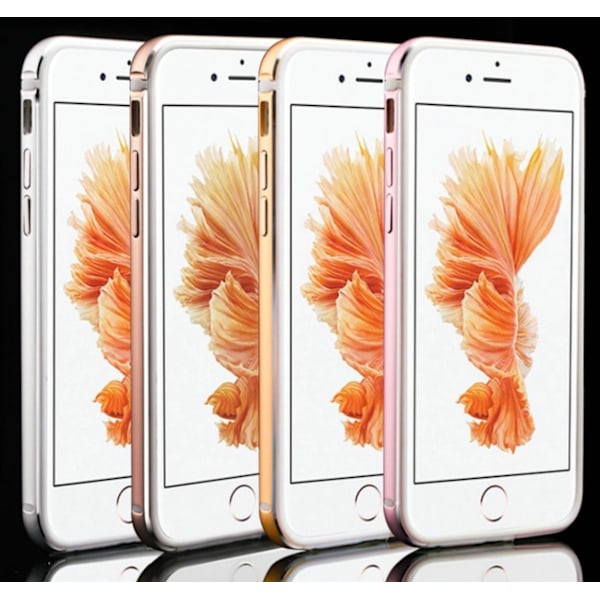 iPhone 6/6S Plus - Stilren Bumper i Aluminium och Silikon Grå