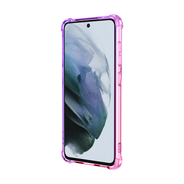 Samsung Galaxy S22 - Effektivt Stødabsorberende Silikoneskal Blå/Rosa
