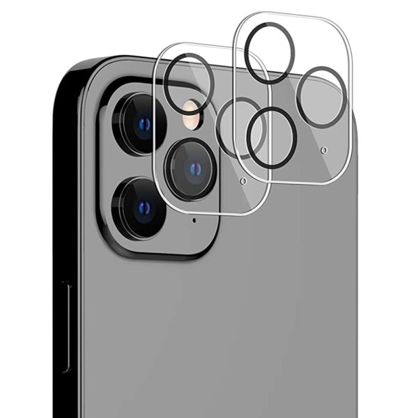 2-PACK iPhone 12 Pro Ultratyndt kameralinsecover i høj kvalitet Transparent/Genomskinlig