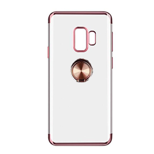 Samsung Galaxy S9 - Praktiskt Silikonskal Ringhållare FLOVEME Roséguld