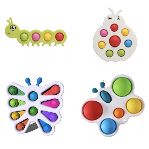 Ångestdämpande Fidget Toy Simple Dimple Pop It Larv