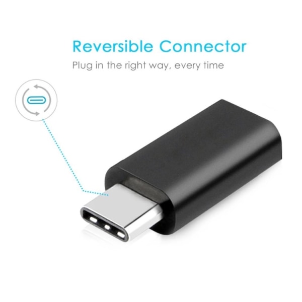 Nya USB 3.1 Typ-C hane till Micro USB hona Adapter Converter Svart