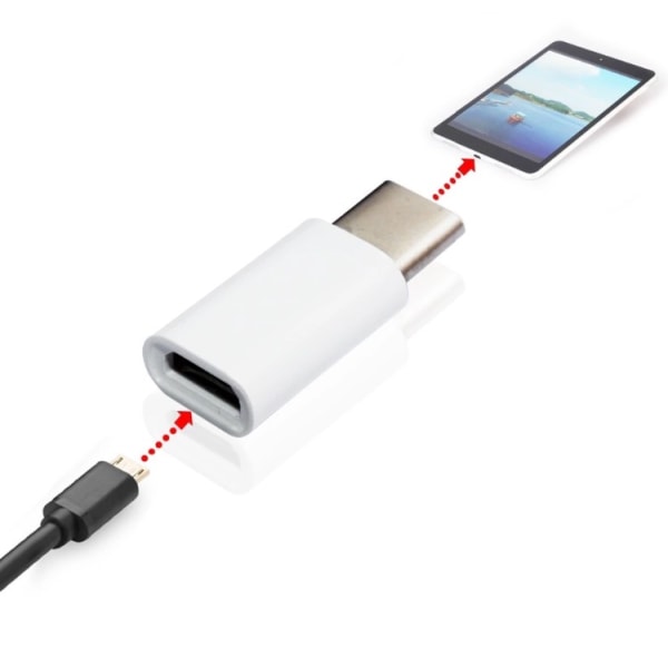 Nya USB 3.1 Typ-C hane till Micro USB hona Adapter Converter Svart