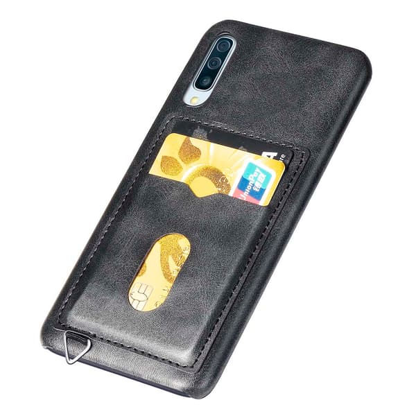 Skal med Kortfack - Samsung Galaxy A50 Mörkbrun