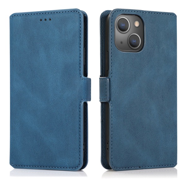 iPhone 15 Plus - Elegant Flip Wallet Skinnfodral Grön