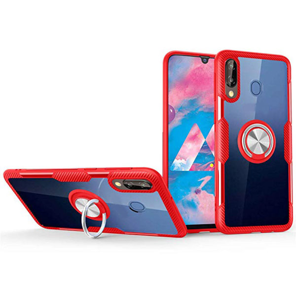 Huawei P Smart 2019 - Praktisk beskyttelsescover med ringholder Röd Röd