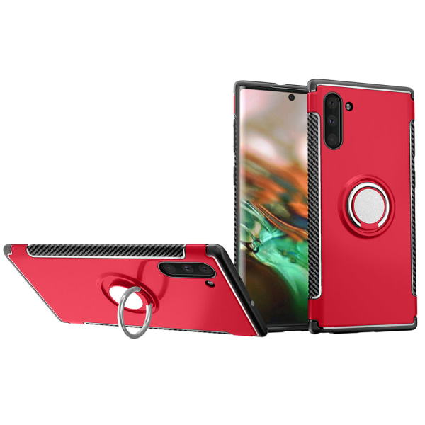 Kotelo sormustelineellä - Samsung Galaxy Note10 Röd Röd